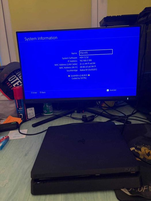 PS4 Slim modat -1TB (mentenanta facuta pe 25 martie)