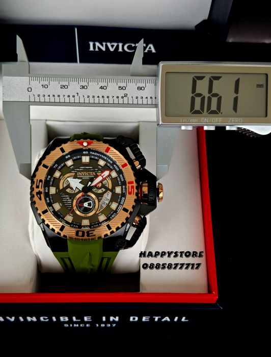INVICTA Optimus Army green 66 mm, Инвикта нов ръчен часовник