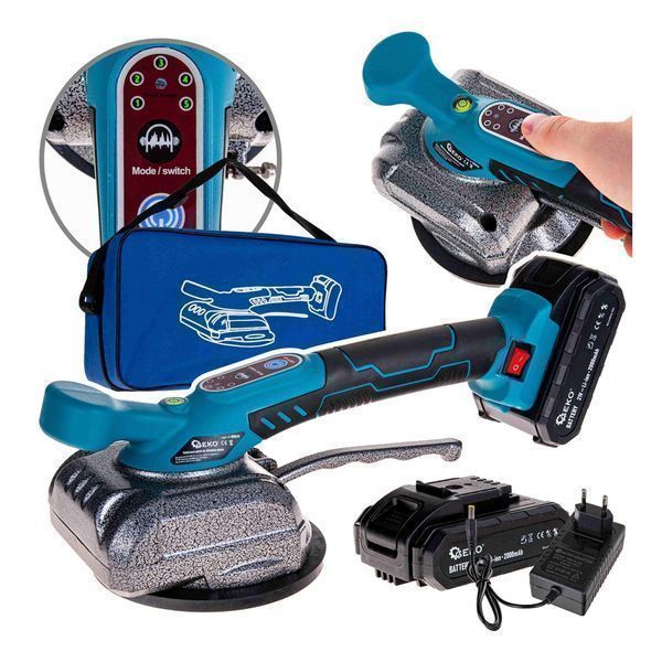 Машина с вендуза за вибронивелиране на керамични плочки 2 батерии 21v