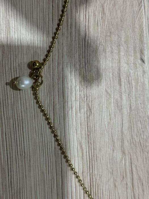 Ново колие стомана с естествена речна перла