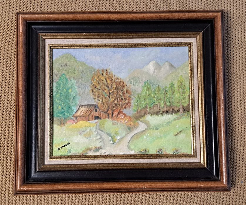 Tablou vechi ulei pe panza semnat