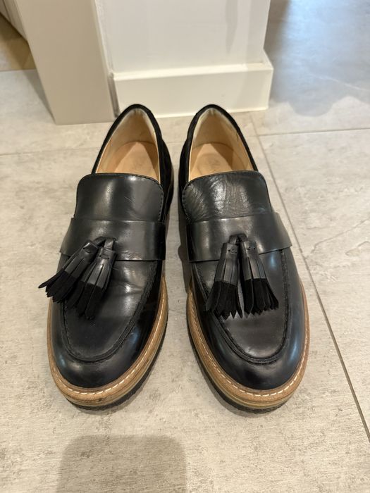 Дамски Loafers Clarks черни 39 ест кожа