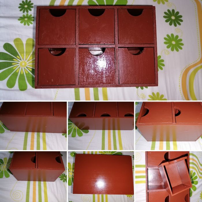 Cutie de bijuterii sau diverse cu  6 sertare din pal