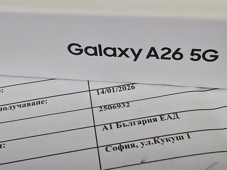 ***ЗАПЕЧАТАН 128GB Samsung A26 5G Гаранция A1 2028г. Black | Черен