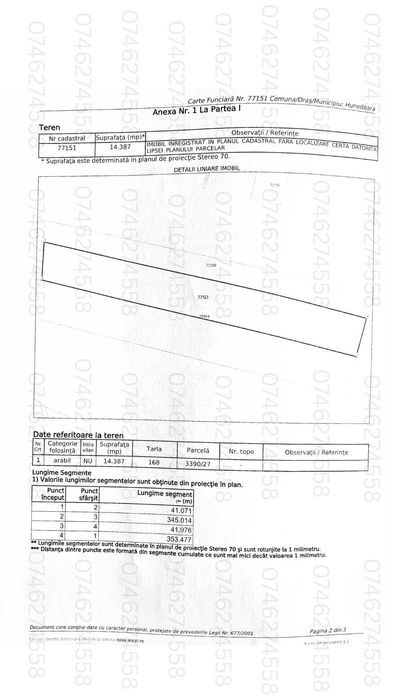 Teren extravilan - 14.387mp - Valea Seaca - Hunedoara