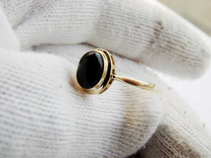 Inel Aur 14K Cu Noix Cabochon -