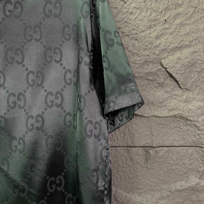 Gucci Jacquard cămașă cu mânecă scurtă Material de înaltă calitate