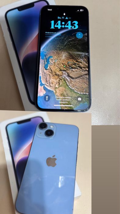 Айфон 14 синий .