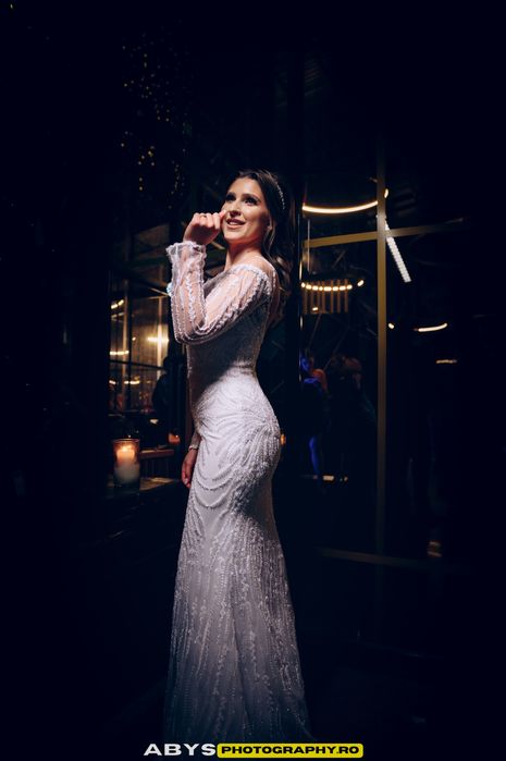 Rochie de mireasa facuta pe comanda cu voal inclus