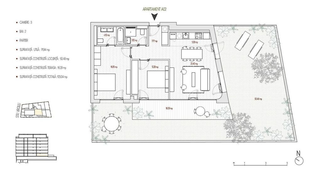 3 Camere || 2 Bai || Gradina 90 Mp || Virgiliu