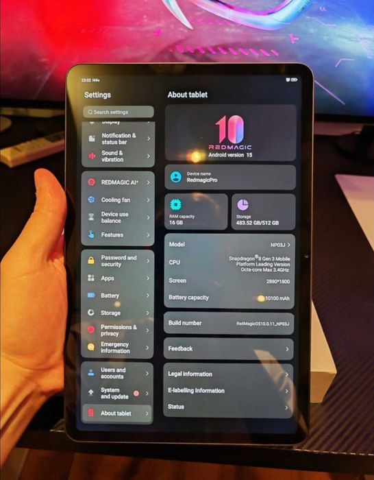 ZTE Nubia RedMagic Pad Pro 8 Gen 3