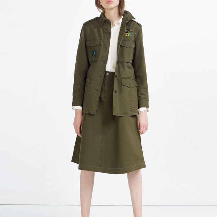 Geaca denim militar zara xs s