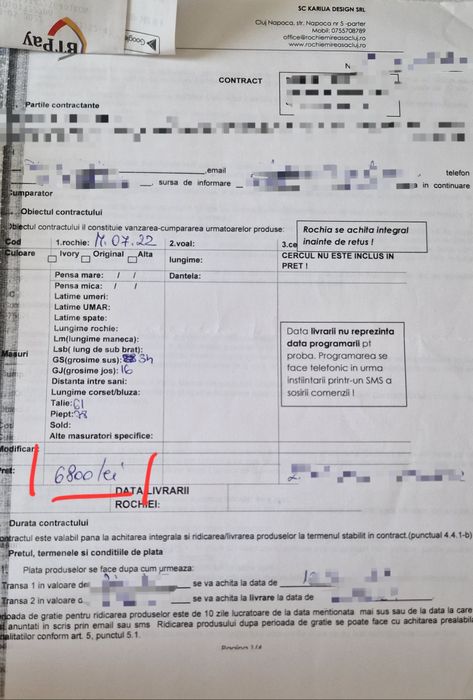 Rochie de mireasă, mătase naturală