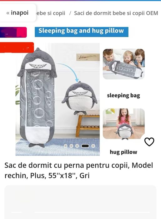 Sac dormit nou 2 in 1 bebe copil 2-8 ani