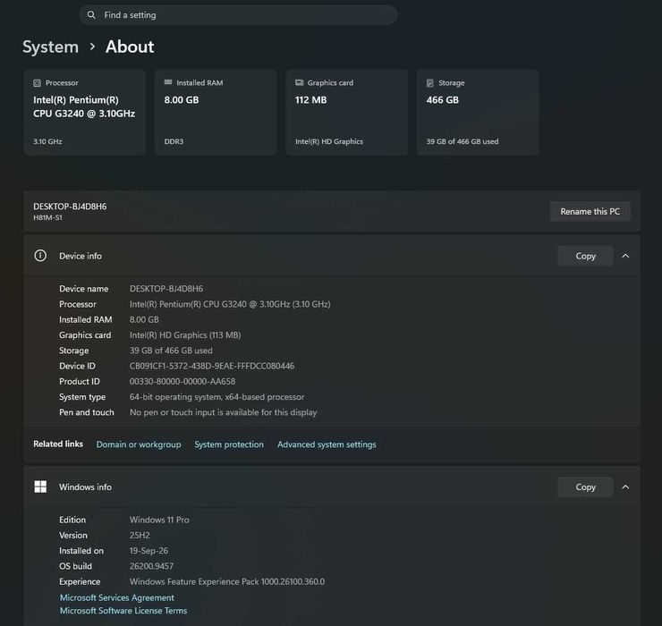 Unitate PC desktop
