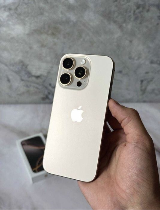 iphone 16 pro 256gb. 1 ta sim. desert. Ideal. batareya 90%. Korobka.