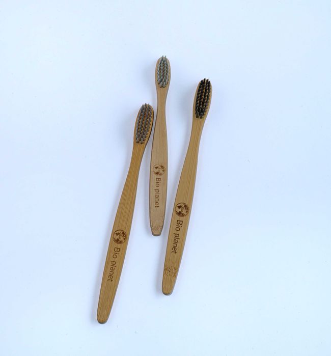 Бамбукова четка за зъби с нано сребро за деца/възрастни и с активен въглен