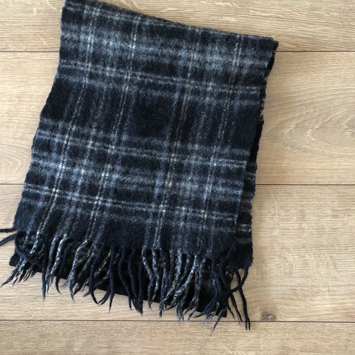 FULAR barbati lana | carouri | negru si gri