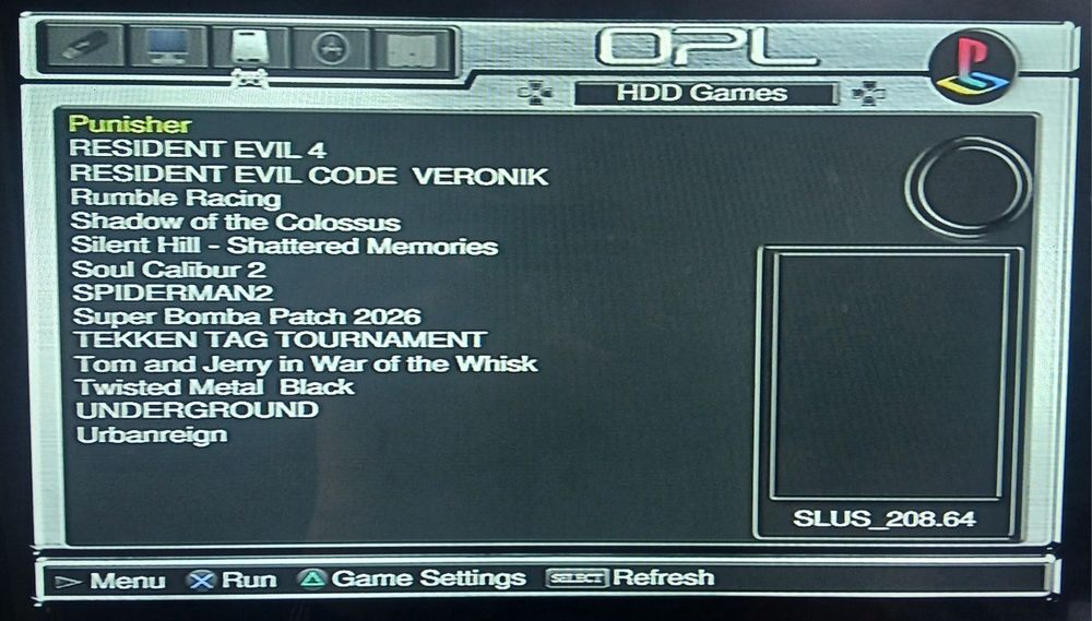 ps2 fat HDD 500 GB