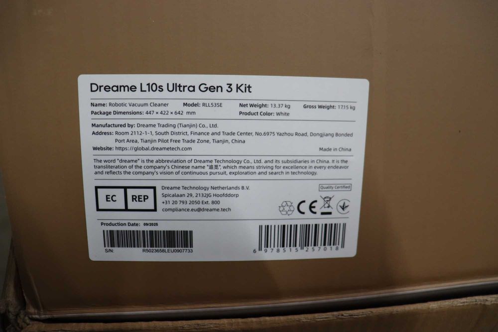 Dreame L10s Ultra Gen3 премиум робот прахосмукачка, моп, до 25 000Pa