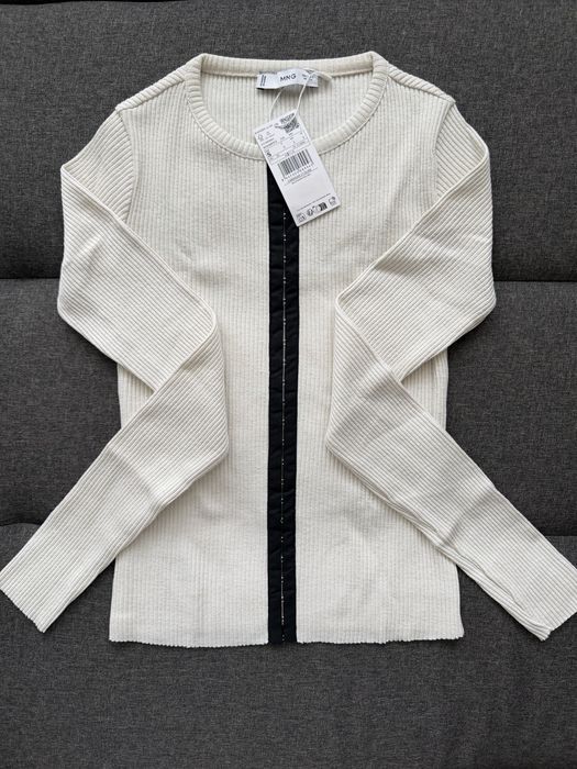 Cardigan din bumbac cu închidere în contrast – Mango
