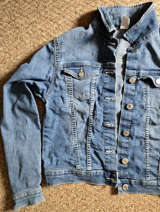 Geaca de blugi copii marime 11 - 12 ani gecuta de blugi jacheta blugi jeans albastru