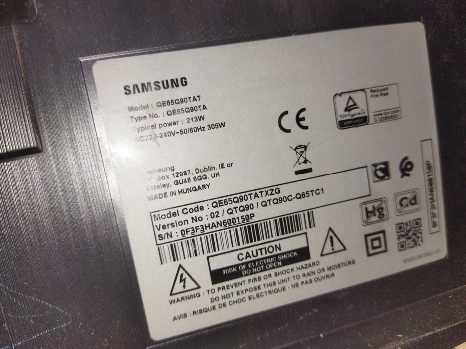 Samsung qe65q90 на части