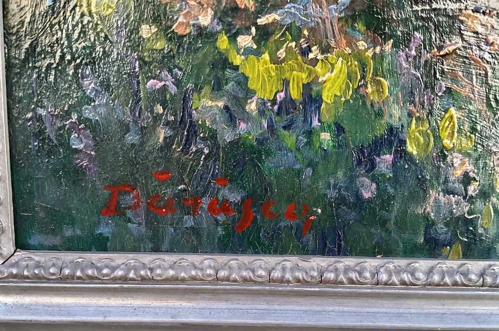 Tablou vechi - peisaj  - semnat Darascu