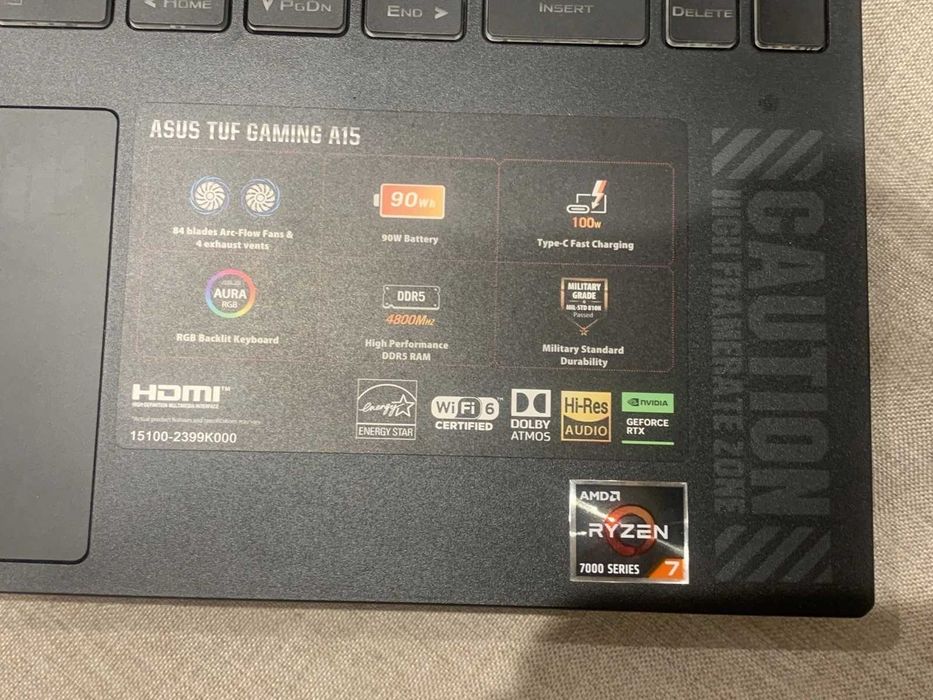 Ryzen 7 7435HS/RTX 4060 8GB/16GB RAM/512GB SSD/15.6 144hz/ASUS TUF F15