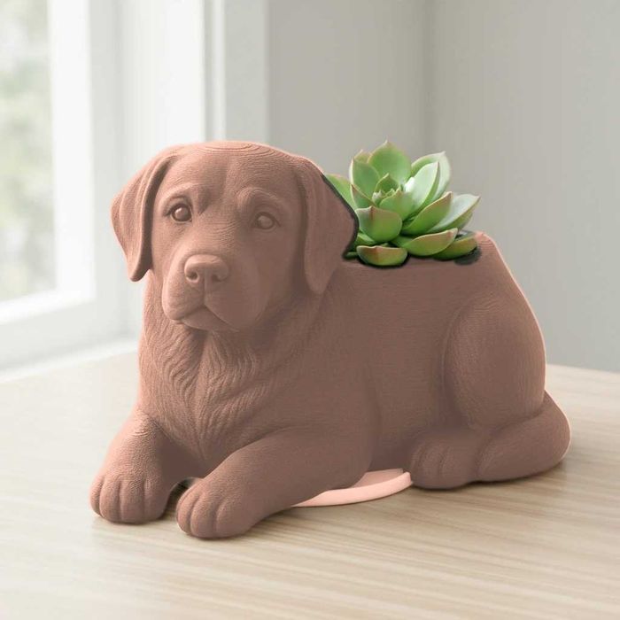 Ghiveci Mini Ghiveci Decorativ in Forma de Caine Labrador Retriever
