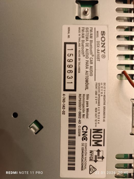 Продам автомагнитолу Сони