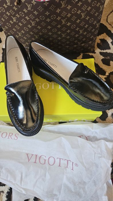 Новая женская лофер кожаная