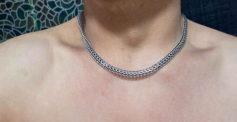 Цепь мужская серебро