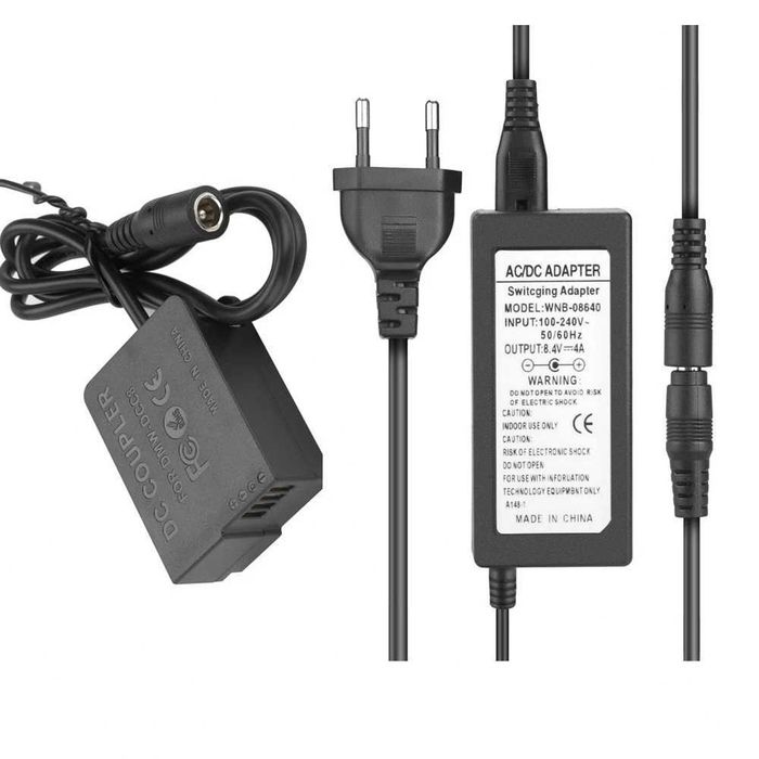 Alimentator priza DMW-DCC8 BLC12 pentru camera Panasonic Lumix GH2 GX8 G80 G81 G85 FZ200 FZ300 FZ1000 FZ2000 FZ2500 G5 G6 G7 G70