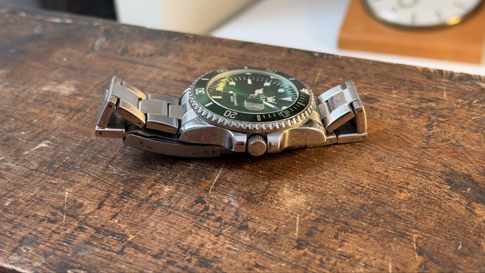 Ceas diver submariner quartz verde kermit 40mm