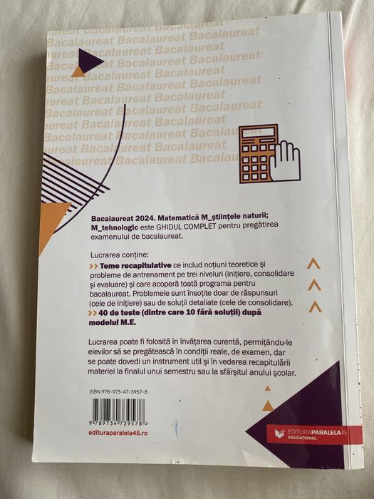 Culegere matematica BAC