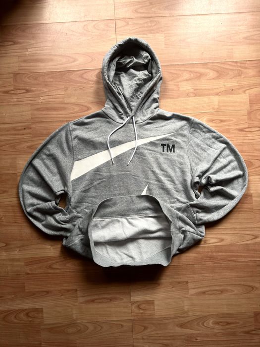 Hanorac hoodie sweatshirt bluza Mike wraparound swoosh grey cotton