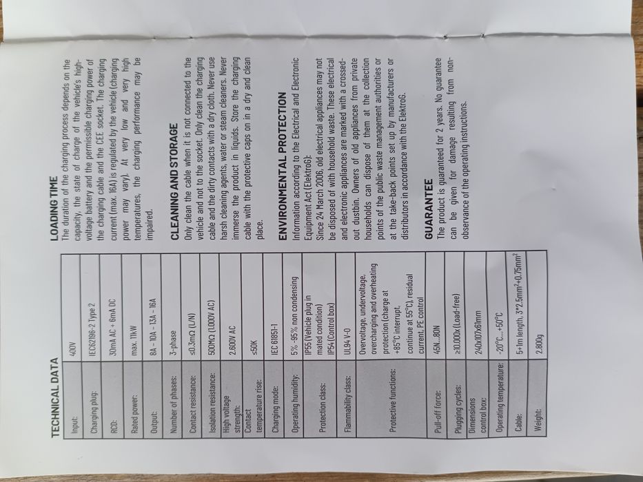 Încărcător auto EV typ 2 , 3KW automat și programabil 220V