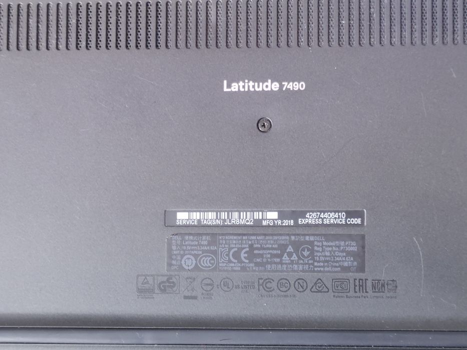 Dell i7 8650u 8gb 240gb 7490 laptop