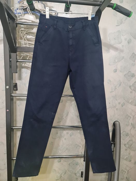 Джинсы, брюки синие на 13 лет