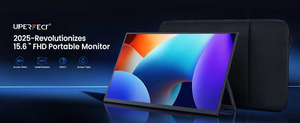 Портативный монитор UPERFECT 15.6" FullHD 1080P IPS 125% sRGB Черный