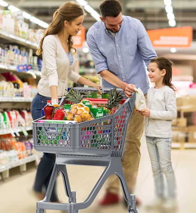 Покупательская "Пластиковая тележка SURF S, 100л" тележка для магазина