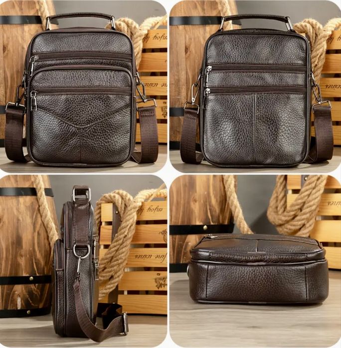 Мъжки кожени чанти/Премиум функционални от естест. кожа -10% Промоция!