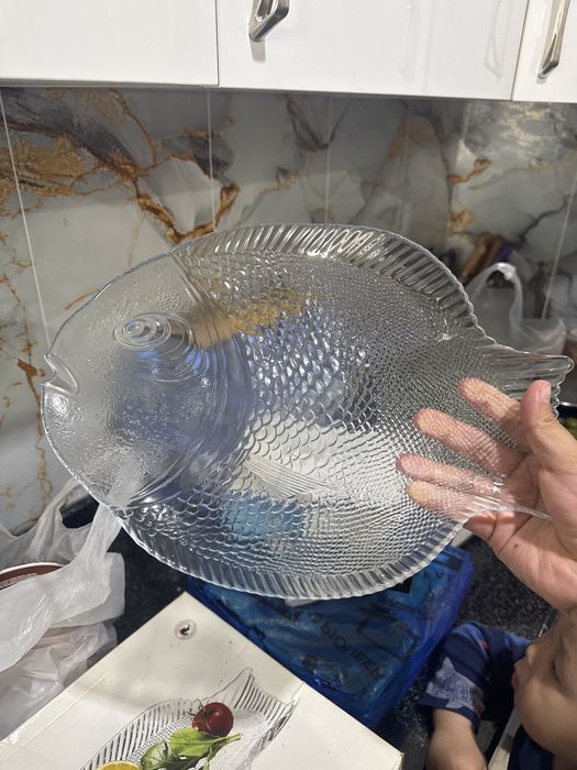 Большая тарелка рыбка