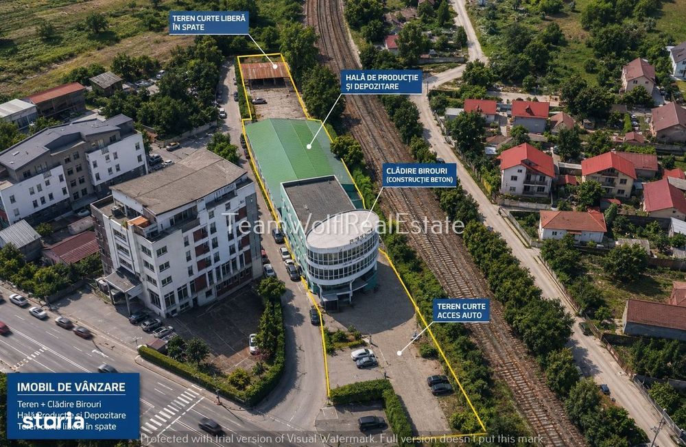 Imobil multifuncțional de vânzare Birouri Hala Depozitare Parcare