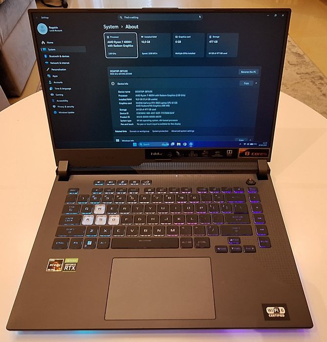 Laptop Gaming ASUS ROG STRIX Ryzen 7 RTX 3060