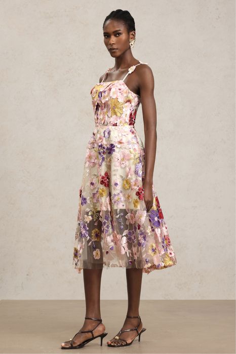 Fleur Halo миди рокля