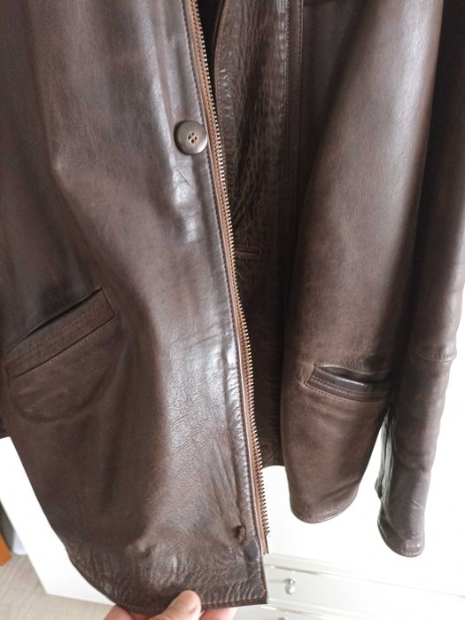 Мъжко кожено яке от телешка кожа,размер L