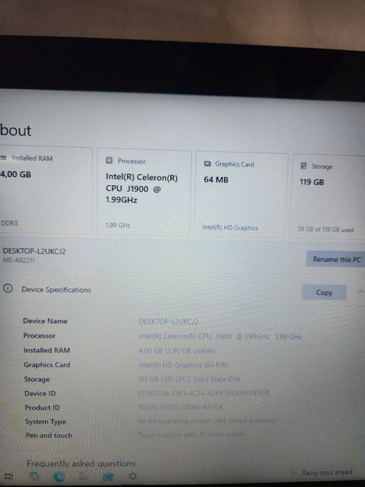 All in one MS-A622, 15.6 inci, ideal casa de marcat, filme, rama foto