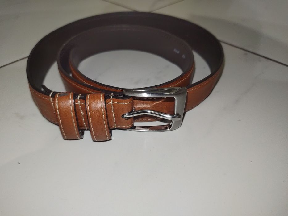 Ремень кожзам коричневый.